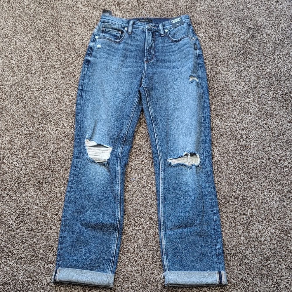Silver Jeans 90's Boyfriend High Rise Straight Selvedge Jeans Size 26 NEW